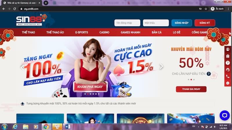 Ưu đãi, khuyến mãi và chương trình thưởng tại Sin88 win